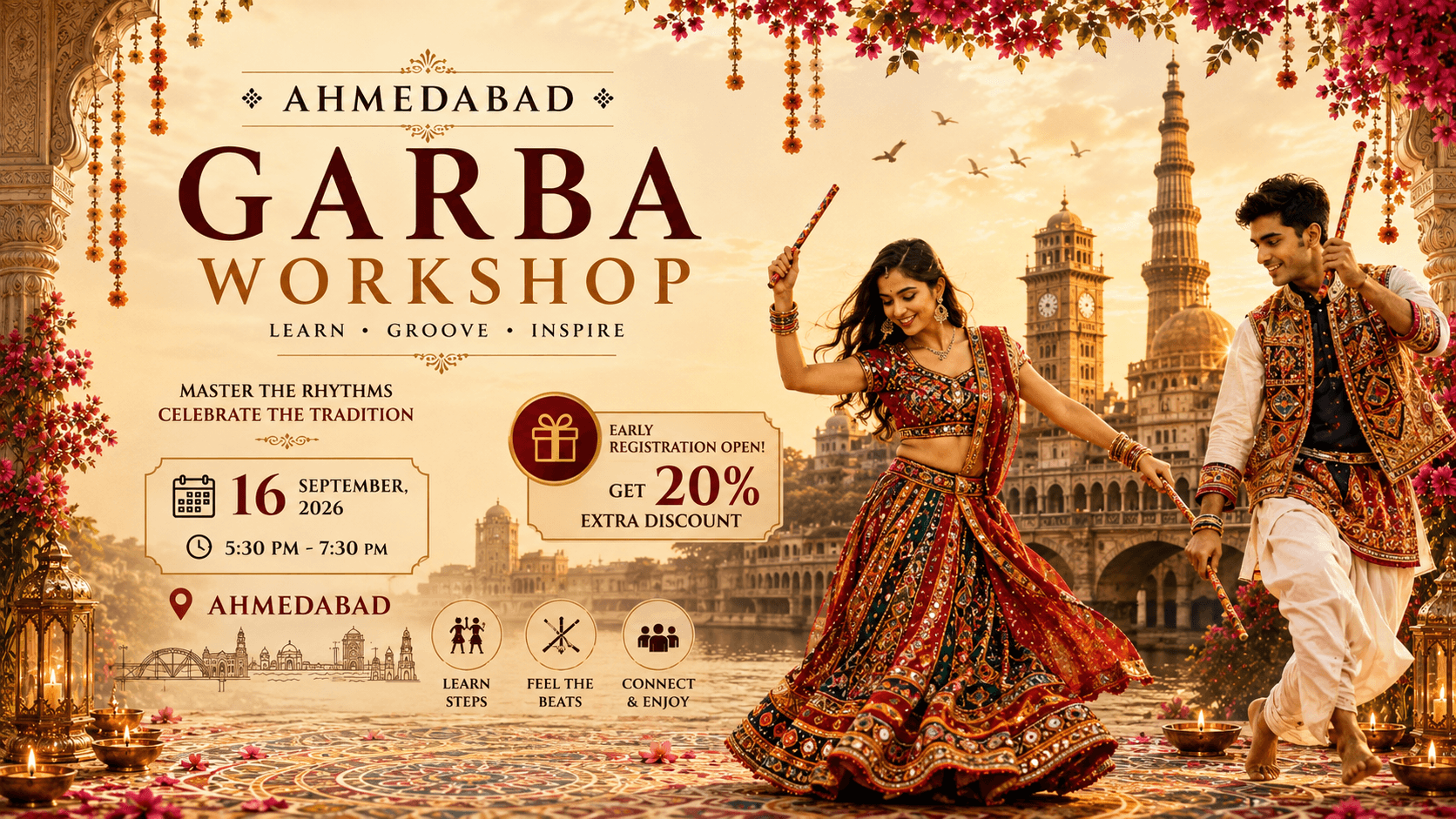 Ahmedabad Garba Workshop 2026 | Learn Boom Padi Choreography
